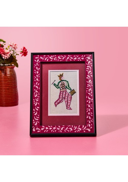 Deco İnstrumentistas Çerçeve - Pembe / Beyaz - 15x21 cm