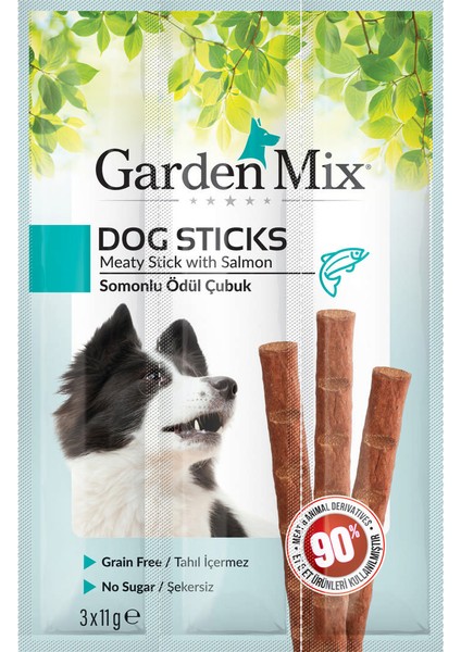 Gardenmix Somonlu Köpek Stick Ödül 3*11G 20‘li 13
