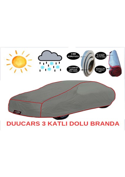 3 Katlı Dolu Darbe Koruyucu Bentley Continental Araba Brandası Oto Branda Araba Çadırı