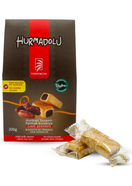 Hurmadolu Hurmalı Susamlı Parmak Kurabiye 200GR (Kahverengi Kutu)