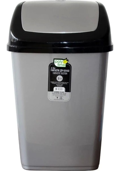 Fantastik Sallanır Kapak Plastik Banyo Mutfak Çöp Kovası Kutusu / 5 Litre
