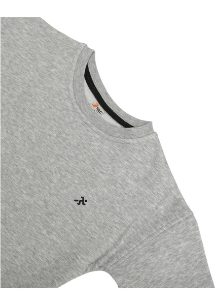 Erkek Çocuk Eşofman Takımı 2'li Takım Uzun Kollu Bisiklet Yakalı Düz Siyah - Gri modelleri