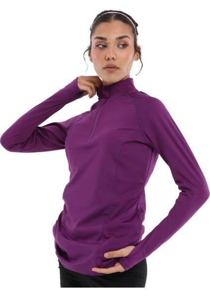Almeria Midlayer Kadın Mor Koşu Sweatshirt 24KK004-MOR indirimleri