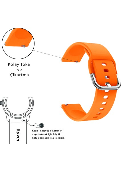 Silikon 22MM Spor Kordon, Uyumlu Modeller Xiaomi Redmi Watch 5 Active / Watch 5 Lite