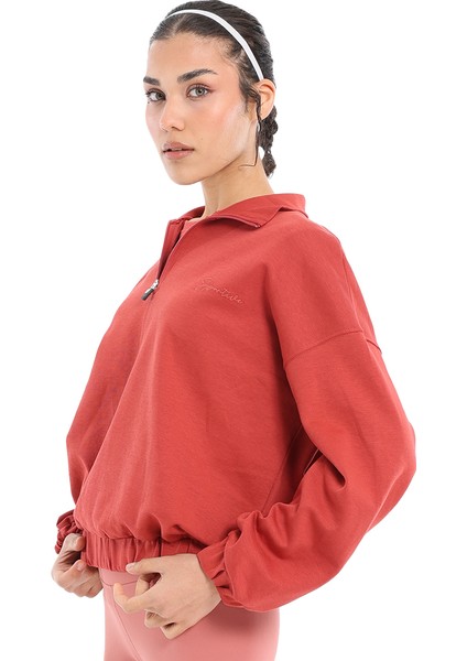 Burgos Kadın Turuncu Günlük Stil Sweatshirt 24KK012-KRMT fırsatları