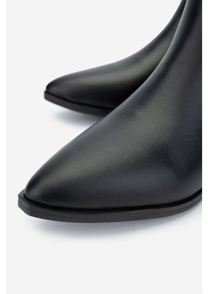 Kadın Siyah Deri Topuklu Bot 1054 12 Bn Bot SK24-25 Sıyah Dr modelleri