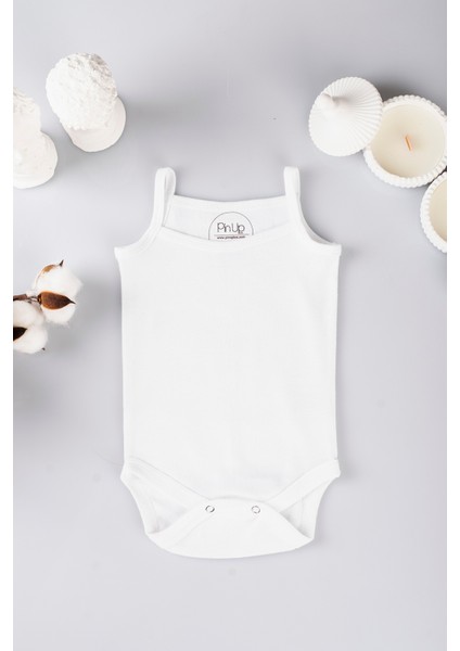 ® 3'lü Ip Askılı Bebek Zıbın Seti 100% Pamuklu Ribana Çıtçıtlı Atlet, Body Zıbın Unisex
