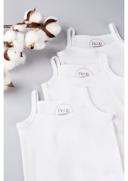 ® 3'lü Ip Askılı Bebek Zıbın Seti 100% Pamuklu Ribana Çıtçıtlı Atlet, Body Zıbın Unisex