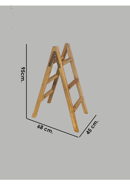 3 Basamaklı Ahşap Merdiven