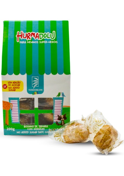 Hurmadolu Hurma ve Susam Dolgulu Şeker Ilavesiz Kurabiye 200 gr (Yeşil Kutu)