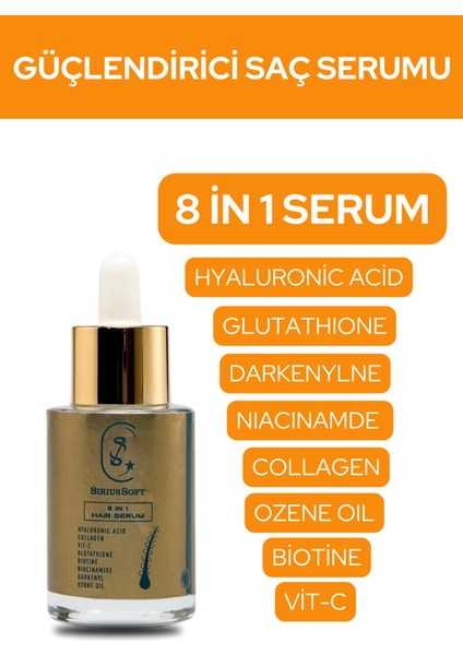 Sirussoft 8 In 1 Saç Serumu Saç Dökülmesine Karşı Saç Güçlendirici Serum/ Saç Yoğunlaştırıcı Bakım Serumu fiyatları