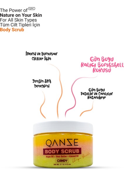 Candy Body Scrub – Yoğun Temizleme ve Ferah Çiçeksi Kokulu Vücut Peelingi – Vs Bombshell 300 ml