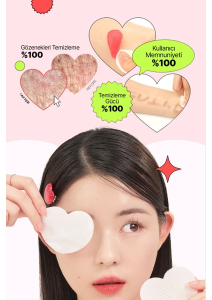 Ağır Makyajı Bile Tek Seferde Çıkaran Yüz ve Makyaj Temizleme Pedi Edıt.b Joyfull Heart Pad 30'lu indirimleri
