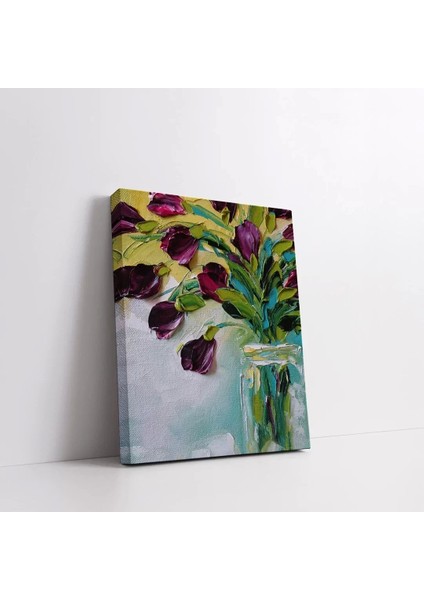 Saksıda Menekşeler Kanvas Tablo fiyatları