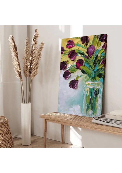Saksıda Menekşeler Kanvas Tablo modelleri