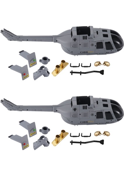 2x C186 Kabuk Kapak Seti C-186 Rc Helikopter Yedek Parça Yükseltme Aksesuarları,1 (Yurt Dışından)