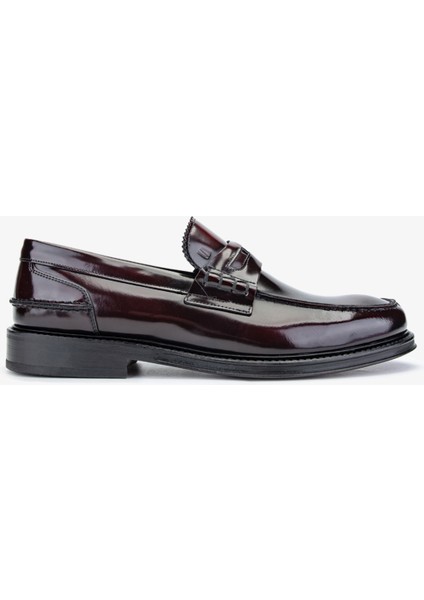 Köln Erkek Bordo Hakiki Deri Loafer Ayakkabı 01 02222K Erk Ayk Y/24