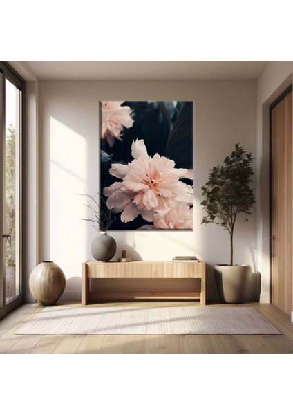 Pembe Çiçek Kanvas Tablo