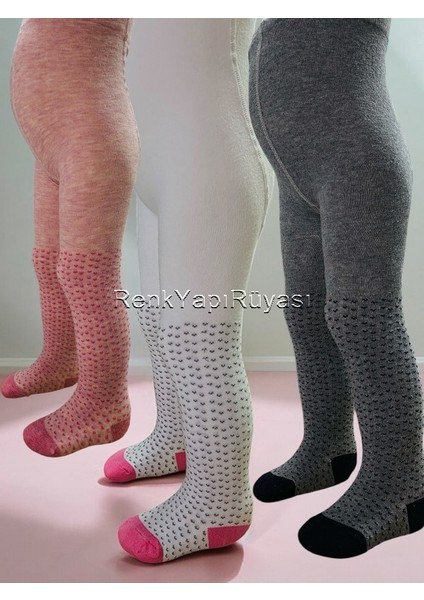 3 Adet %80 Pamuklu Kız Çocuk Kilotlu, Çorap