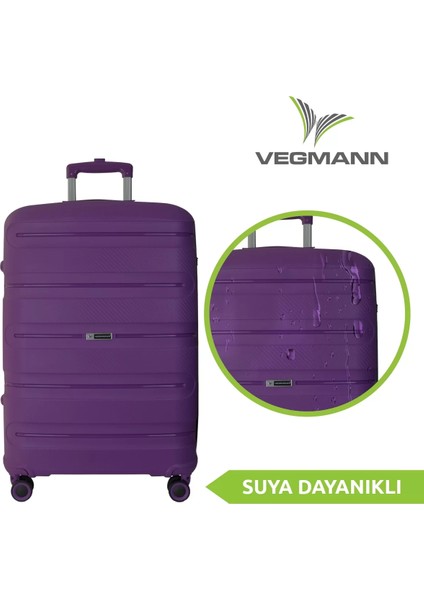Polipropilen (Pp) Atlas Violet Büyük Boy Valiz