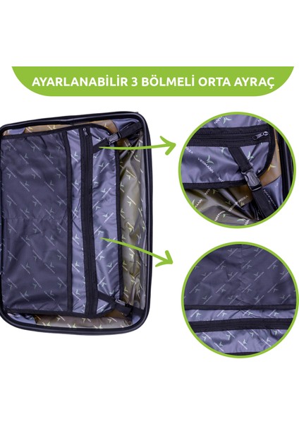Polipropilen (Pp) Atlas Violet Büyük Boy Valiz
