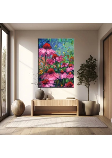 Manzara Çiçekler Kanvas Tablo