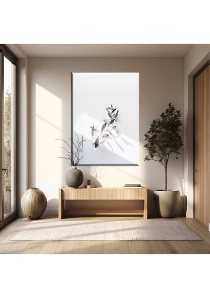 Soyut Kuru Yapraklar Kanvas Tablo