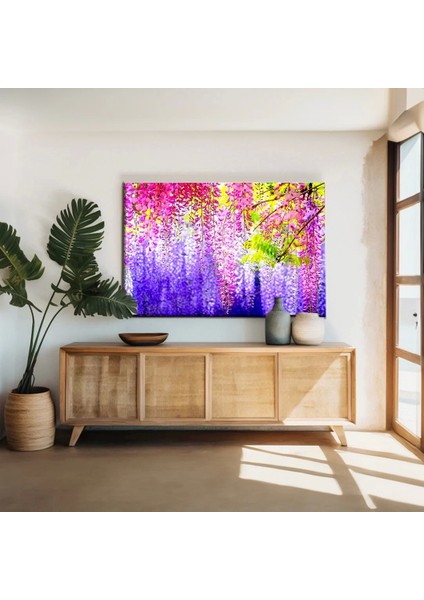 Soyut Rengarenk Çiçekler Kanvas Tablo
