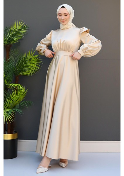 Omuz Detay Elbise Krem fiyatları