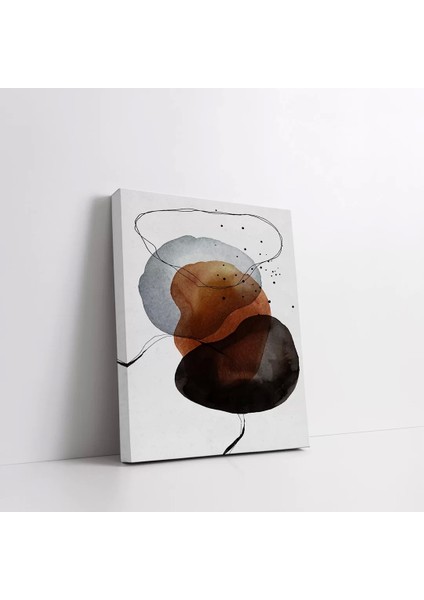 Suluboya Kahverengi Desenli Kanvas Tablo fiyatları