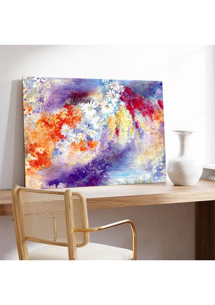 Soyut Rengarenk Çiçekler Kanvas Tablo modelleri