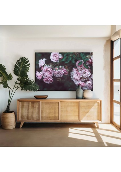 Pembe Güller Tarlası Kanvas Tablo