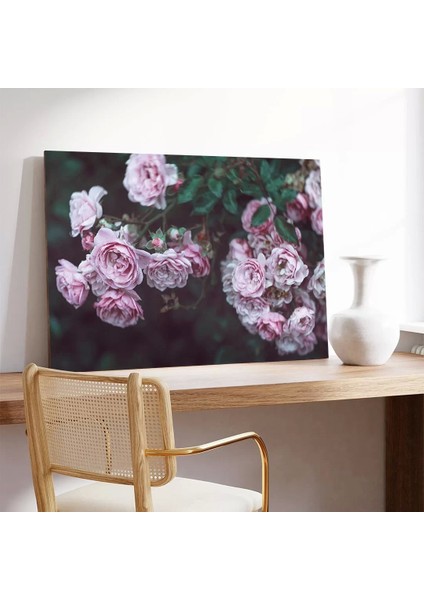 Pembe Güller Tarlası Kanvas Tablo modelleri