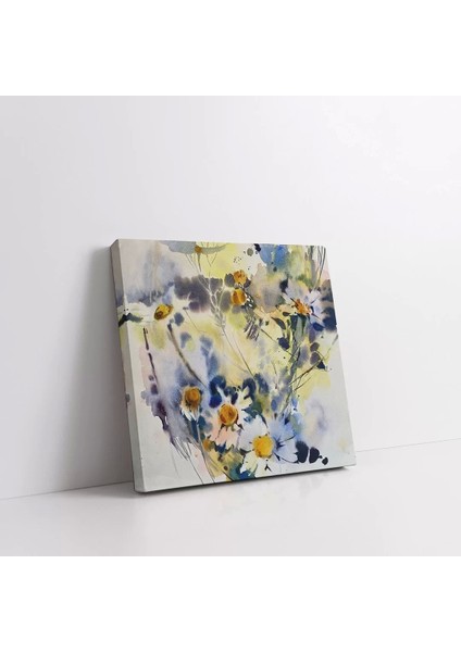 Mavi Çiçekler Kanvas Tablo fiyatları