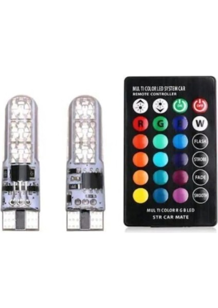 Kumandalı Rgb T10 Park Ledi Far Ledi Renkli Park Ampulü modelleri