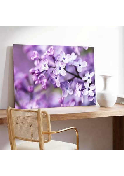 Daldaki Mor Çiçekler Kanvas Tablo modelleri