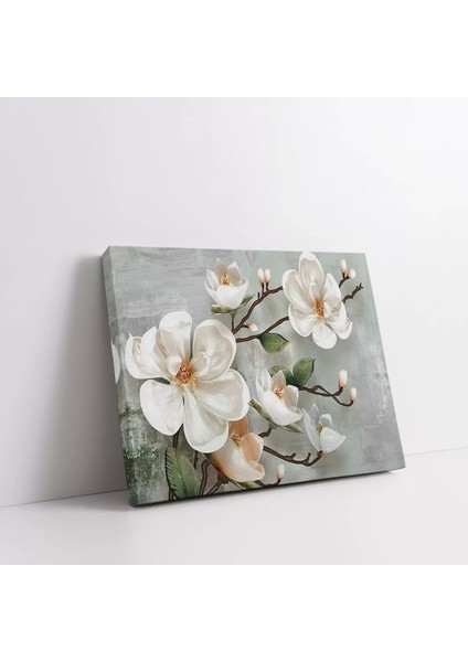 Beyaz Çiçekler Kanvas Tablo fiyatları