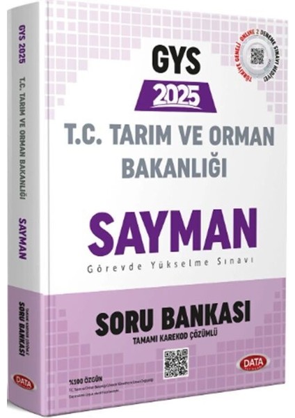 2025 GYS Tarım ve Orman Bakanlığı Sayman Soru Bankası