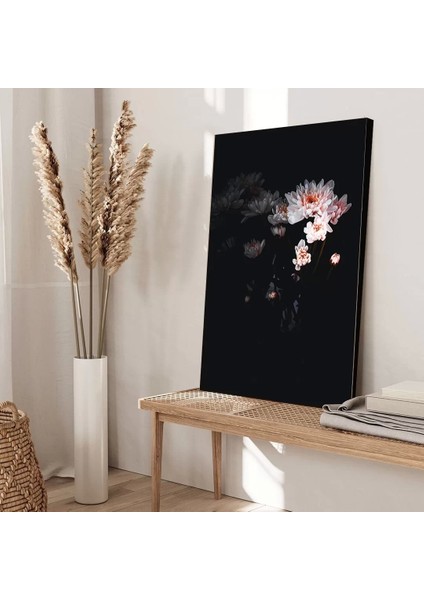 Soyut Beyaz Çiçek Kanvas Tablo modelleri