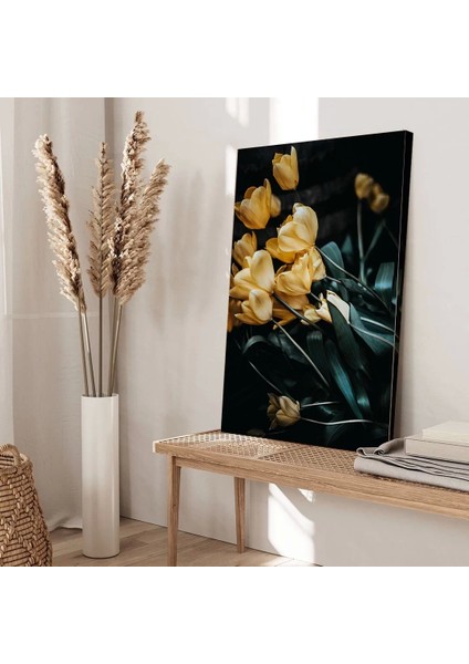 Soyut Sarı Laleler Kanvas Tablo modelleri