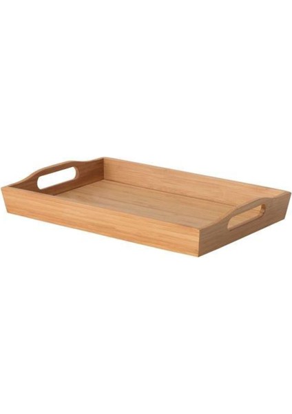 Kulplu Bambu Kare Tepsi 35X23 cm Meridyendukkan Sunum-Servis Tepsisi