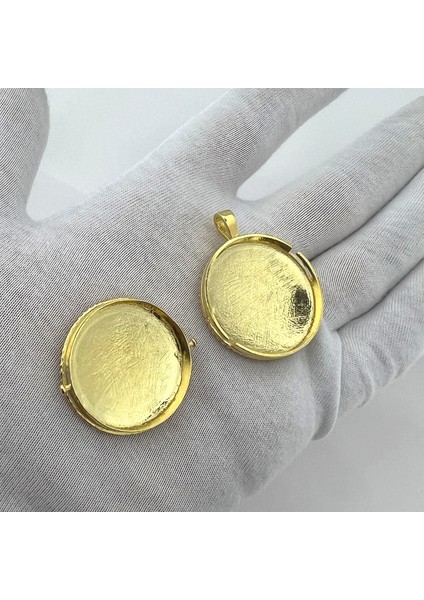925 Ayar Gümüş Açılır Kapanır Madalyon Gold Kolye modelleri