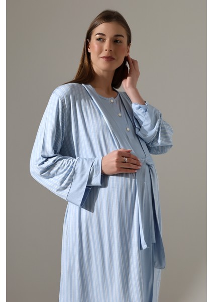 Likapashop 3'lü Hamile Pijama Takımı