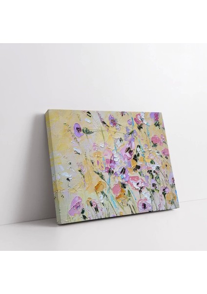 Pembe Beyaz Çiçekler Kanvas Tablo fiyatları