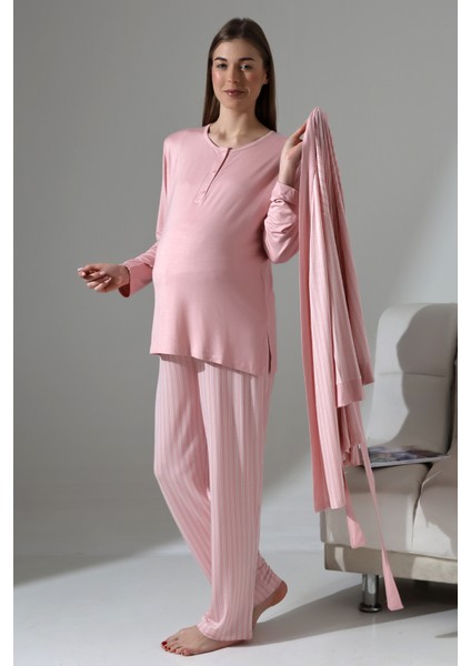 Likapashop 3'lü Hamile Pijama Takımı modelleri