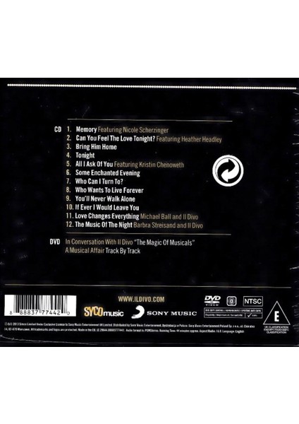 Il Divo – A Musical Affair-(Cd-Dvd) fiyatları