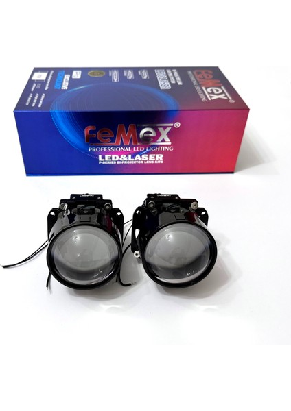 P28 Vidalı Bi-Led Projektör Far Içi LED Mercek 2.5 Inc Kısa Uzun Birlikte (Vidalı Somonlu)