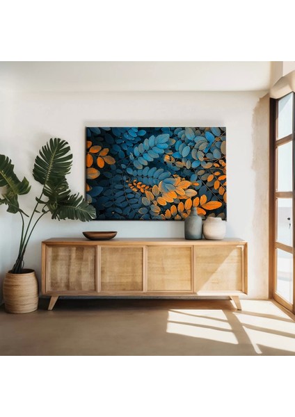 Sonbahar Ağaç Yaprakları Kanvas Tablo