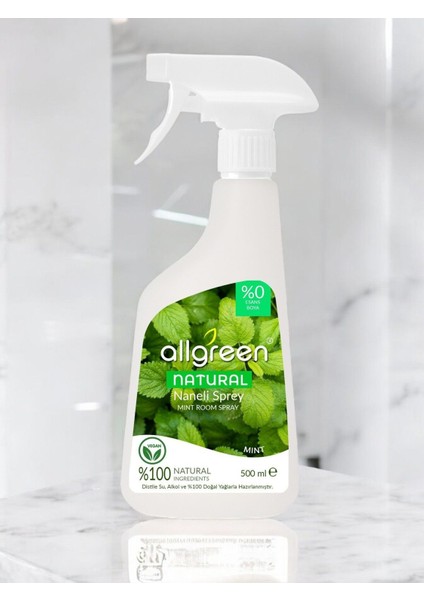 Doğal Nane Kokulu Oda Kokusu Sprey – %100 Bitkisel, Ferahlatıcı ve Yatıştırıcı, 500 ml modelleri