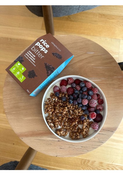 4 Paket Glutensiz Vegan Rice Pops Bitter Kakaolu Pirinç Patlakları 50G fırsatları